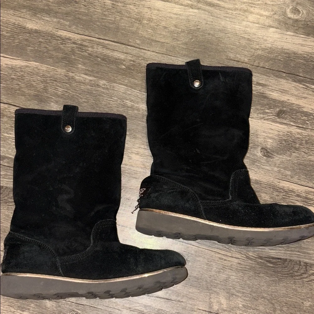 UGG Australia K Callie kids  Black  size 3 Suede Leather Boots